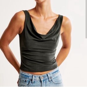 NWOT Abercrombie & Fitch Soft Collection Cowl Tank Top Grey - Size Small